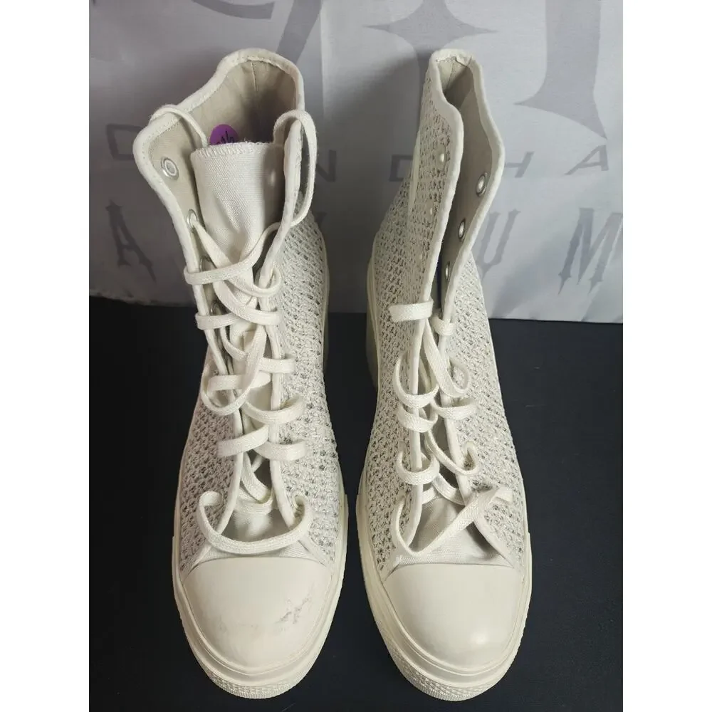 Converse Unisex 10.5 / 12.5 Chuck 70 De Luxe Heel White Platform A07535C Blems